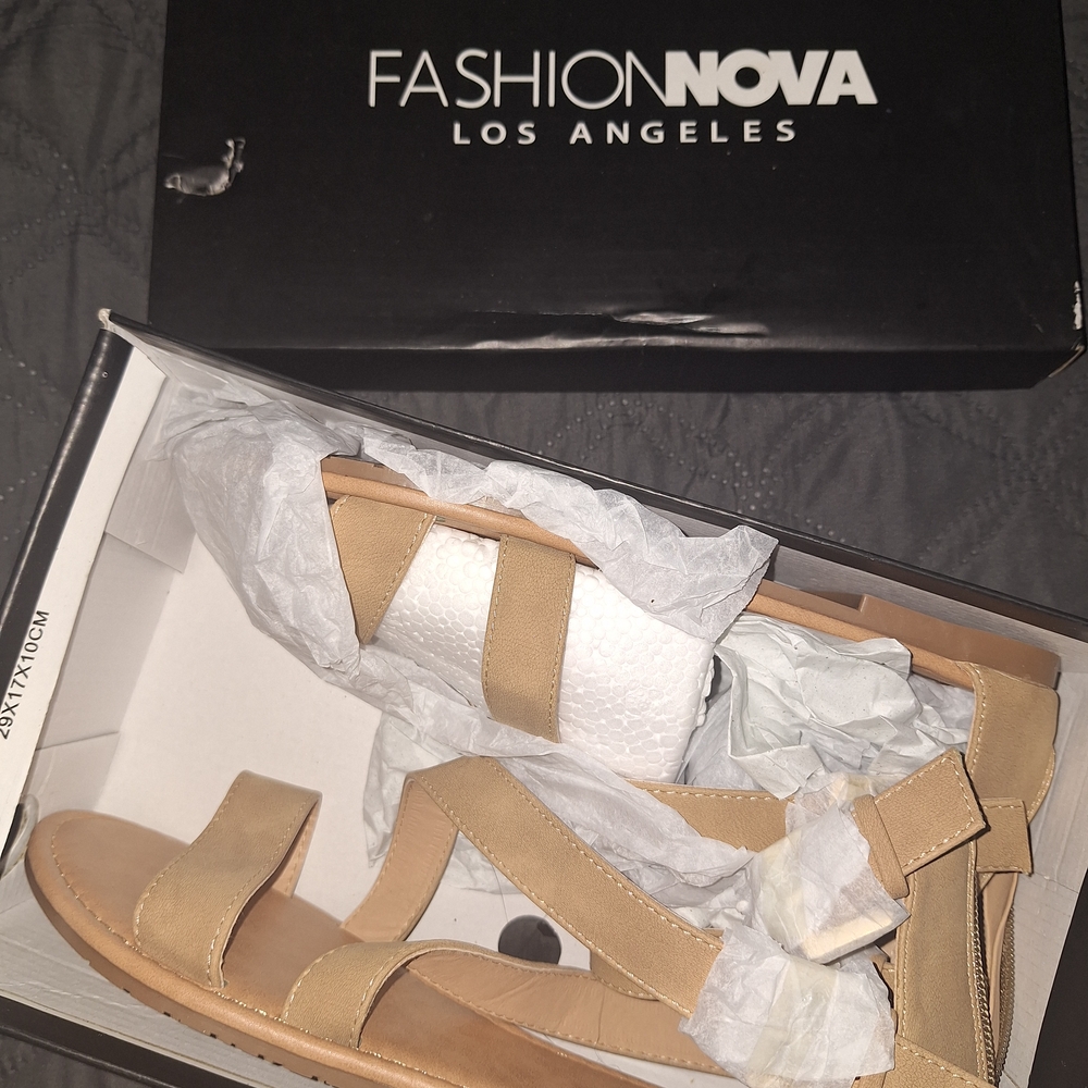 Fashion Nova Tan Gladiator Sandals